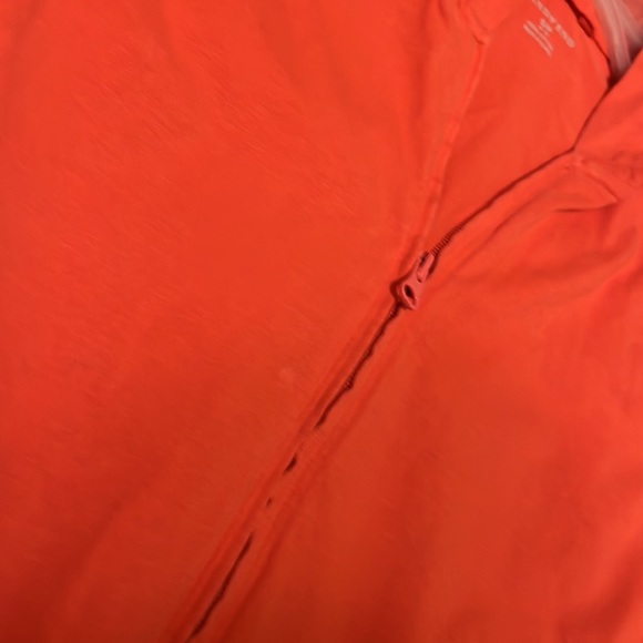 Women’s LANDS’ END, Zip Up, Roll Tab Sleeves Dress, Portland Orange, Size S/P - Picture 4 of 5